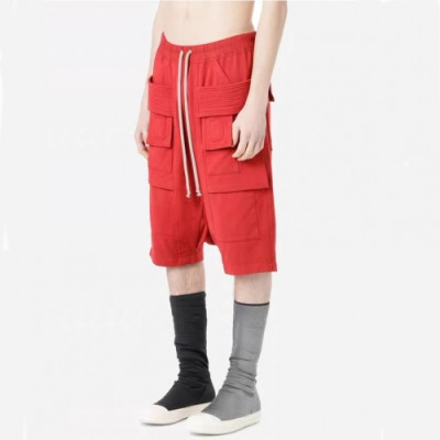 [릭오웬스]Rick Owens 2020 Mens Logo Casual Half Pants - 릭오웬스 2020 남성 로고 캐쥬얼 반바지 Ric0060x.Size(s - l).레드