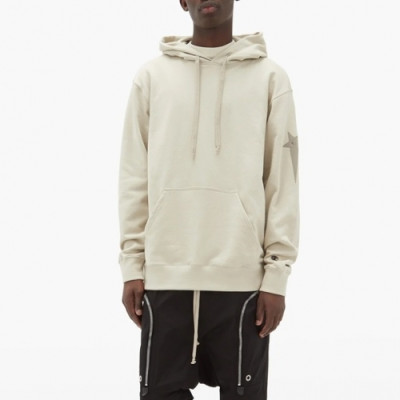 [릭오웬스]Rick Owens 2020 Mens Logo Cotton Zip-up Hooded - 릭오웬스 2020 남성 로고 코튼 집업 후드티 Ric0075x.Size(s - xl)..아이보리