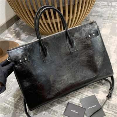 [입생로랑] Saint Laurent Custom Sac De Jour Leather Tote Soulder Bag,45cm - 입생로랑 커스텀급 삭드쥬르 레더 토트 숄더백,45cm,SLB0608,블랙