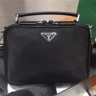 [프라다] Prada 2020 Men's Nylon Tote Shoulder Bag,22cm - 프라다 2020 남성용 네일론 토트 숄더백,22cm PRAB0165,블랙