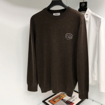 [샤넬]Chanel 2020 Mans 'cc' Logo Crew-neck Sweaters - 샤넬 2020 여성 'cc' 로고 크루넥 스웨터 Cnl0618x.Size(m - 2xl).브라운