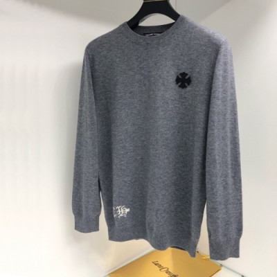 [크롬하츠]Chrome Hearts 2020 Mens Crew-neck Wool Sweaters - 크롬하츠 2020 남성 크루넥 울 스웨터 Chr0303x.Size(m - 2xl).그레이