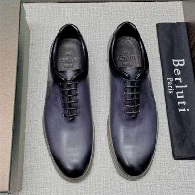 Berluti 2020 Men's Leather Sneakers - 벨루티 2020 남성용 레더 스니커즈, Size(240-275),BERTS0131, 네이비