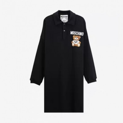 [모스키노]Moschino 2020 Womens Cotton Polo Tshirts - 모스키노 2020 여성 코튼 폴로 맨투맨 Mos0117x.Size(s - l).블랙