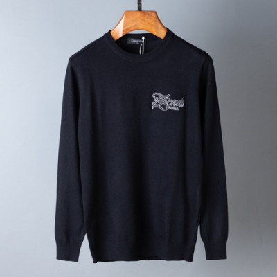 [펜디]Fendi 2020 Mens Logo Crew-neck Wool Sweaters - 펜디 2020 남성 로고 크루넥 울 스웨터 Fen0862x.Size(m - 3xl).블랙