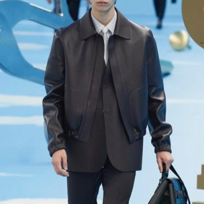 [루이비통]Louis vuitton 2020 Mens Logo Leather Jackets - 루이비통 2020 남성 로고 가죽 자켓 Lou02356x.Size(s - 2xl).블랙