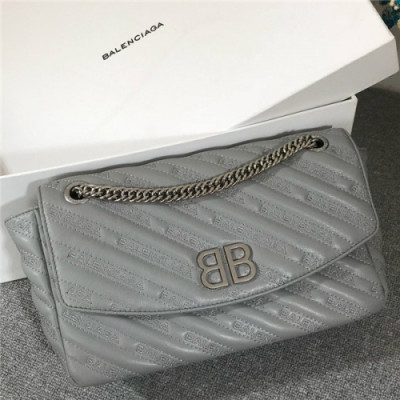 [발렌시아가]  Balenciaga 2020 BB Round Shoulder Bag,26cm - 발렌시아가 2020 비비 라운드 숄더백,26cm,BGB0633,그레이