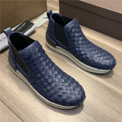 Bottega Veneta 2020 Men's Leather Sneakers - 보테가베네타 2020 남성용 레더 스니커즈, Size(240-275),BVS0177,네이비