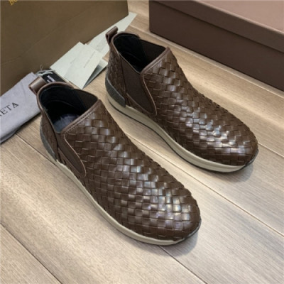 Bottega Veneta 2020 Men's Leather Sneakers - 보테가베네타 2020 남성용 레더 스니커즈, Size(240-275),BVS0178,브라운