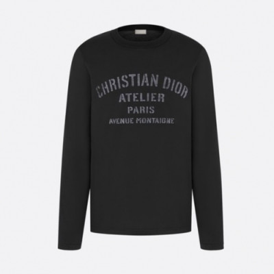 [디올]Dior 2020 Mens Logo Casual Cotton Tshirts - 디올 2020 남성 로고 캐쥬얼 코튼 긴팔티 Dio0911x.Size(xs - l).블랙