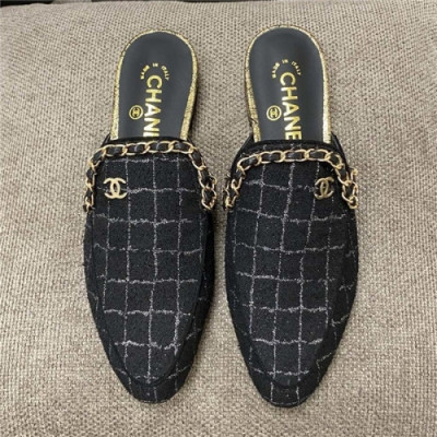 Chanel 2020 Women's Slipper - 샤넬 2020 여서용 슬리퍼 , Size(225-255), CHAS0470,블랙