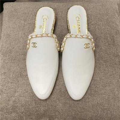 Chanel 2020 Women's Slipper - 샤넬 2020 여서용 슬리퍼 , Size(225-255), CHAS0473,화이트