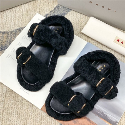 Marni 2020 Women's Wool Sandal - 마르니 2020 여성용 울 샌들, Size(225-255), MARS0035,블랙