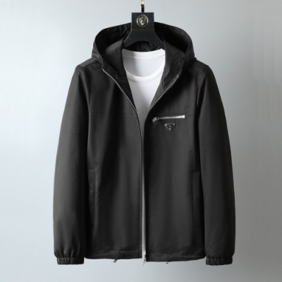 [프라다]Prada 2020 Mens Logo Casual Jackets - 프라다 2020 남성 로고 캐쥬얼 자켓 Pra01178x.Size(m - 2xl).블랙