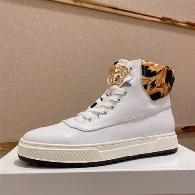 Versace 2020 Men's Leather Sneakers - 베르사체 2020 남서용 레더 스니커즈,Size(240-275),VERS0520,화이트