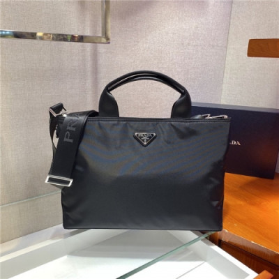 [프라다] Prada 2020 Mm/Wm Nylon Tote Shoulder Bag,34cm - 프라다 2020 남여공용 네일론 토트 숄더백,34cm,PRAB0174,블랙