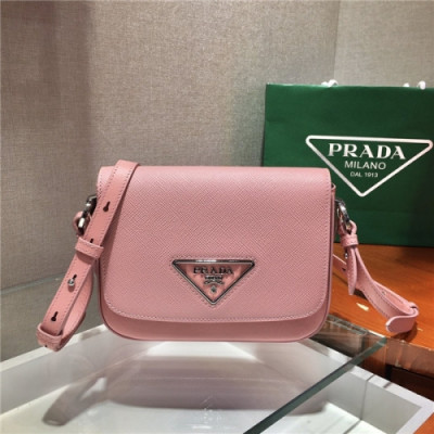 [프라다] Prada 2020 Women's Leather Shoulder Bag,20cm - 프라다 2020 여서용 레더 숄더백,20cm,PRAB0207,핑크