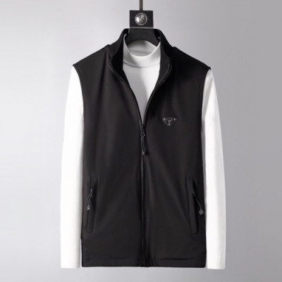 Prada Mens Logo Linen Vest  - 프라다 남성 린넨 조끼 Pra01181x