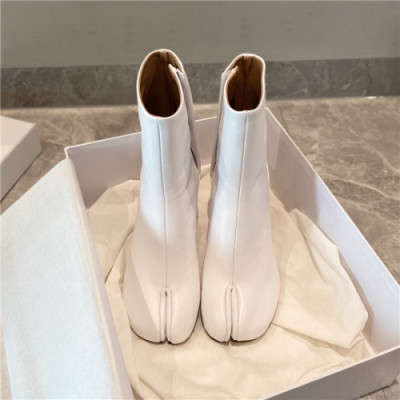 Maison Margiela 2020 Women's Leather High Heel Ankle Boots - 메종 마르지엘라 2020 여서용 레더 하이힐 맹글부츠,Size(225-255),MMS0044,화이트