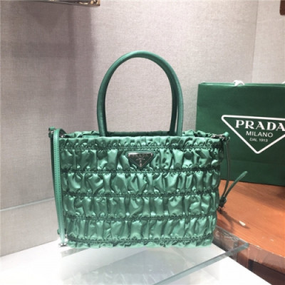 [프라다] Prada 2020 Women's Nylon Tote Shopper Bag,25cm - 프라다 2020 여성용 네일론 토트 쇼퍼백,25cm,PRAB0236,그린