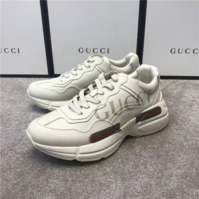 Gucci 2020 Mm/Wm Leather Running Shoes - 구찌 2020 남여공용 레더 런닝슈즈,Size(225-280),GUCS1265,화이트