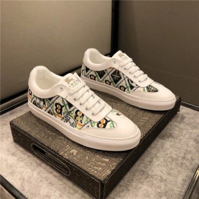 Burberry 2020 Men's Leather Sneakers - 버버리 2020 님성용 레더 스니커즈,Size(240-275),BURS0138,화이트