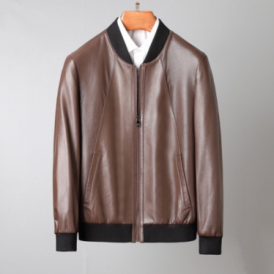 [버버리]Burberry 2020 Mens Casual Leather Jackets - 버버리 2020 남성 캐쥬얼 가죽 자켓 Bur03376x.Size(m - 3xl).브라운