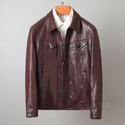 [루이비통]Louis vuitton 2020 Mens Logo Leather Jackets - 루이비통 2020 남성 로고 가죽 자켓 Lou02412x.Size(m - 3xl).버건디