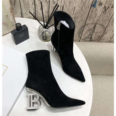 Balmain 2020 Women's Leather Ankle Boots - 발망 2020 여성용 레더 앵글부츠,Size(225-250),BALMS0014,블랙