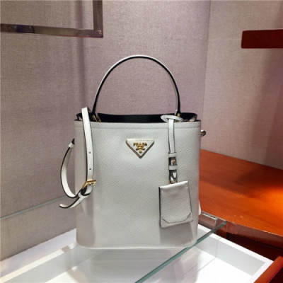 Prada 2020 Women's Leather Shoulder Bag,22cm - 프라다 2020 여성용 레더 숄더백,22cm,PRAB0295,화이트