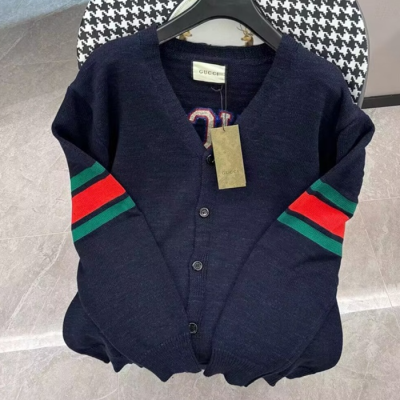 [구찌]Gucci 2024 Mm/Wm Trendy V-neck Cardigan - 구찌 2024 남/녀 트렌디 브이넥 가디건 Guc03243x.Size(s - 2xl).블루