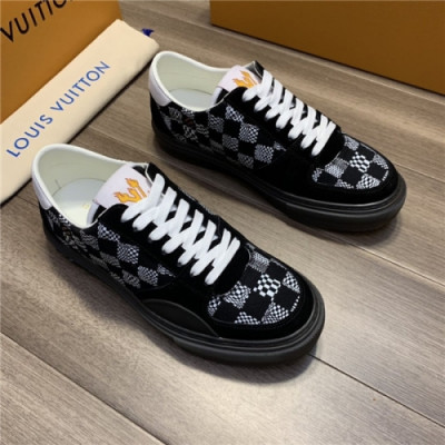 Louis Vuitton 2020 Men's Canvas Sneakers - 루이비통 2020 님성용 캔버스 스니커즈,Size(240-270),LOUS1519,블랙