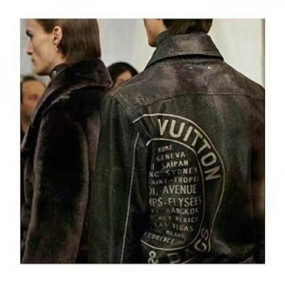 [루이비통]Louis vuitton 2020 Mens Logo Leather Jackets - 루이비통 2020 남성 로고 가죽 자켓 Lou02445x.Size(m - 3xl).블랙