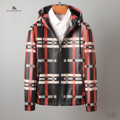 [버버리]Burberry 2020 Mens Casual Leather Jackets - 버버리 2020 남성 캐쥬얼 가죽 자켓 Bur03406x.Size(m - 3xl).블랙