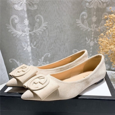 Gucci 2020 Women's Suede Flat - 구찌 2020 여성용 스웨이드 플렛,Size(225-250),GUCS1324,베이지