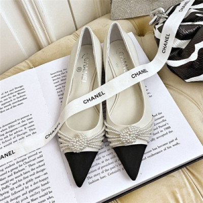 Chanel 2020 Women's Leather Flat - 샤넬 2020 여성용 레더 플렛,Size(225-250),CHAS0493,화이트