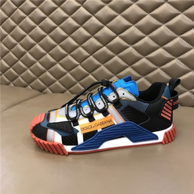 Dolce&Gabbana 2020 Men's Leather Sneakers - 돌체앤가바나 2020 남성용 레더 스니커즈,Size(240-270),DGS0249,블루