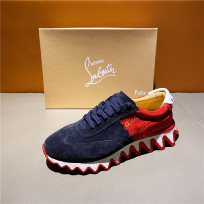 Christian Loubutin 2020 Men's Leather Sneakers - 크리스챤루부탱 2020 남성용 레더 스니커즈,Size(240-270),CLS0105,네이비