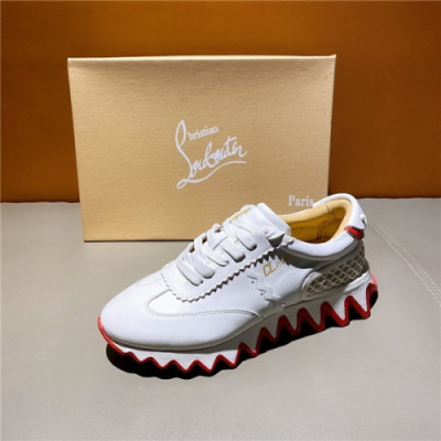 Christian Loubutin 2020 Men's Leather Sneakers - 크리스챤루부탱 2020 남성용 레더 스니커즈,Size(240-270),CLS0108,화이트