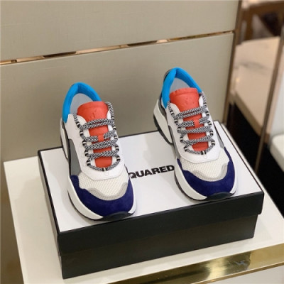 Dsquared 2020 Men's Leather Sneakers - 디스퀘어드 2020 남성용 레더 스니커즈,Size(240-270),DSQS0014,화이트