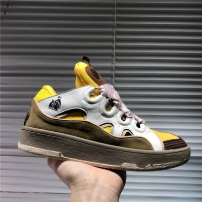 Lanvin 2020 Men's Leather Sneakers - 랑방 2020 남성용 레더 스니커즈,Size(240-270),LANV0022,브라운