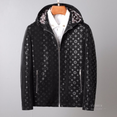 [루이비통]Louis vuitton 2020 Mens Logo Leather Jackets - 루이비통 2020 남성 로고 가죽 자켓 Lou02466x.Size(m - 3xl).블랙