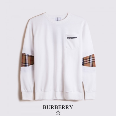 [버버리]Burberry 2020 Mens Logo Casual Cotton Tshirts - 버버리 2020 남성 로고 캐쥬얼 코튼 맨투맨 Bur03441x.Size(s - 2xl).화이트