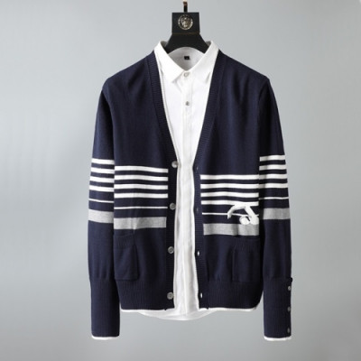 [톰브라운]Thom Browne 2020 Mens Strap V-neck Cardigan - 톰브라운 2020 남성 스트랩 브이넥 가디건 Thom01118x.Size(s - 2xl).네이비