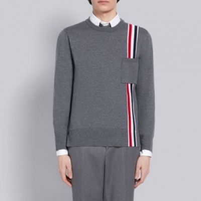 [톰브라운]Thom Browne 2020 Mens Strap Crew-neck Wool Sweaters - 톰브라운 2020 남성 스트랩 크루넥 울 스웨터 Thom01132x.Size(s - xl).그레이