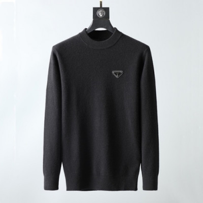 [프라다]Prada 2020 Mens Crew-neck Sweaters - 프라다 2020 남성 크루넥 스웨터 Pra01221x.Size(m - 3xl).블랙