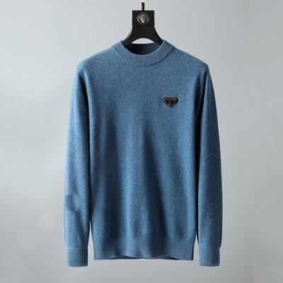 [프라다]Prada 2020 Mens Crew-neck Sweaters - 프라다 2020 남성 크루넥 스웨터 Pra01222x.Size(m - 3xl).블루