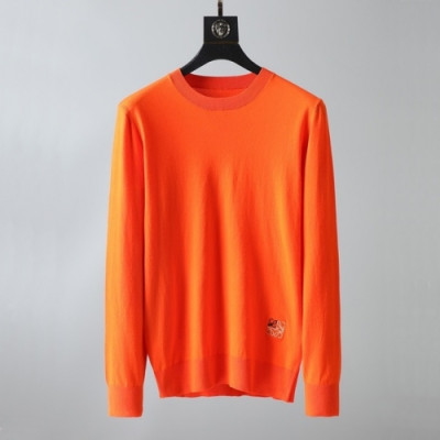 [로에베]Loewe 2020 Mens Logo Crew-neck Wool Sweaters - 로에베 2020 남성 로고 크루넥 울 스웨터 Loe0339x.Size(m - 3xl).오렌지