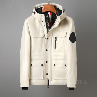 Moncler 2020 Mens Patch Logo Modern Leather Jackets - 몽클레어 2020 남성 패치 로고 모던 가죽 자켓 Moc02078x.Size(m - 3xl).아이보리