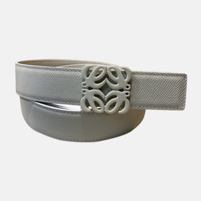 Loevve 2020 Women's Leather Belt - 로에베 2020 여성용 레더 벨트,LOEBT0050.Size(3.2cm).화이트